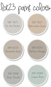 whole house interior paint colors (master bedroom, main bath, bedroom, master bathroom, kitchen and living room, powder room)