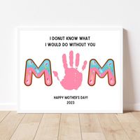 Mother's Day Handprint Art Printable Craft for Mom From - Etsy