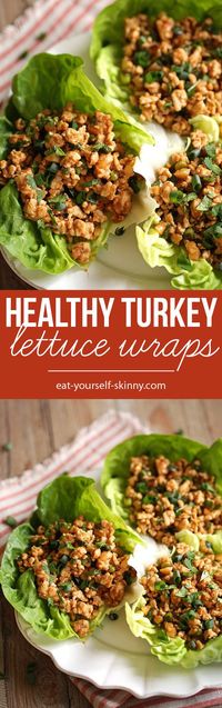 Healthy Turkey Lettuce Wraps, a favorite in our home! Also try this Honey Garlic Meatballs, an easy to make appetizer! See it here --> https://www.pinterest.com/pin/130111876714468291/