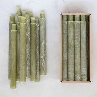 Box of 12 Unscented Powder Taper Candles | Antique Farmhouse