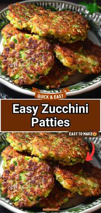 Zucchini Patties | "WOW! These are soooo good! Very easy to make." #sidedishrecipes #sides #dinnersidedish #sidedishes #sidedishideas