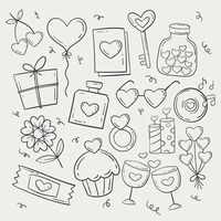 Free Vector | Hand drawn food coloring book illustration