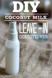 Coconut is the Swiss Army Knife of beauty products. Its oil can be used to make all kinds of things including this great leave-in conditioner!