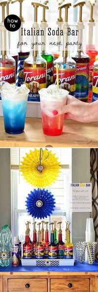 Make Italian Sodas at your next party with an Italian Soda Bar! details at TidyMom.net