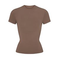 SOFT SMOOTHING SEAMLESS T-SHIRT | TRUFFLE