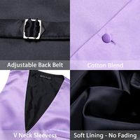 Purple Orchid Solid Silk Men's Vest Bow Tie Set Waistcoat Suit Set – ties2you