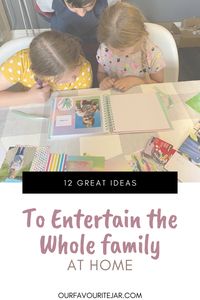 As we are set to spend more time at home over the Autumn, here are some great ideas that the whole family can enjoy together at home #home #ideas #activities #family