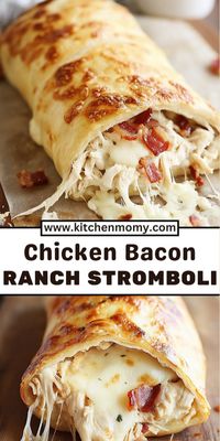 Discover the perfect dinner idea with our Chicken Bacon Ranch Stromboli. Juicy chicken, crispy bacon, and creamy ranch come together in a warm, golden crust. It's easy to make and perfect for family dinners or a tasty weeknight treat. With simple ingredients and step-by-step instructions, you'll create a stromboli everyone will love. Get ready to impress with this savory delight that takes comfort food to the next level. Try it tonight and savor every bite!