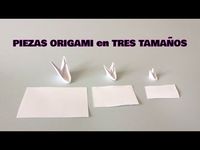 INICIACIÓN ORIGAMI 3D para PRINCIPIANTES/cómo CORTAR PIEZAS de manera RÁPIDA/hacemos TRES TAMAÑOS. - YouTube