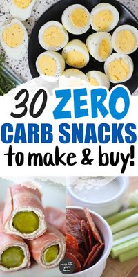 Find 30 delicious no carb snacks and zero carb meals for all occasions. Download your free no carb cheat sheet for inspiration!