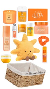 #pinterest #orange #gift #birthday #Christmas #basket #giftbasket #inspo #inspiration #cute #aesthetic