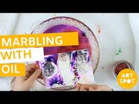 (134) Easy Printmaking for Kids: Marbling with Oil - YouTube