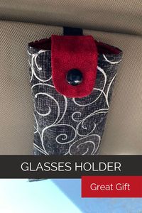 Discover our fun and practical DIY Sunglass Holder sewing project! It's a quick, easy, and creative addition to your car that will keep your sunglasses safe, secure, and easy to access. Don't let your glasses become clutter in your car; keep them handy and stylish!