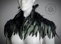 Falcon feather collar for a Valkyrie Daughter of Loki.