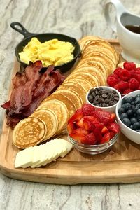 Pancake Board - a creative way to serve breakfast, brunch or brinner!