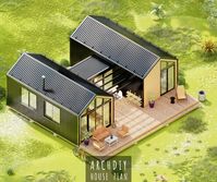 Modern House Plan Single Storey , 2 Bedroom, 1 Bathroom, 1200 Sq FT 68 Pages PDF, Barndominium House - Etsy