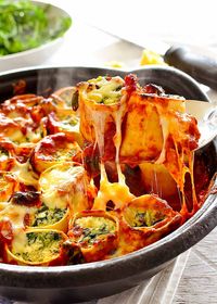 Spinach and Ricotta Rotolo (Italian Lasagna Roll Ups)