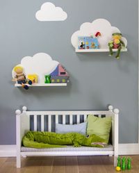 Give simple shelves a celestial upgrade. | 31 Brilliant Ikea Hacks Every Parent Should Know