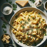 Creamy Garlic Tagliatelle - Ed's Easy Meals