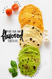 Did you know you can make your own flavored tortillas? Not only is it insanely easy, but the possibilities are endless. This homemade flour tortilla recipe is a family favorite idea that will change your life when it comes to sandwishes and wraps!