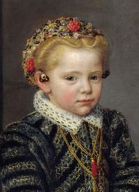 Netherlandish - A Little Girl with a Basket of Cherries