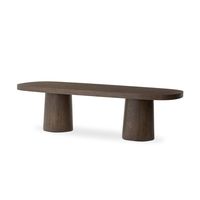 Four Hands Valen Dining Table - Rustic Brown Oak Veneer