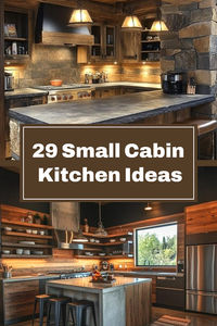 Design a cozy and functional kitchen for your cabin with these 29 ideas! From space-saving solutions to rustic charm, these tips make small kitchens feel spacious and stylish. #CabinInspo #SmallKitchen #RusticLiving