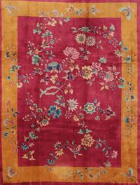 Bungalow Rose Guthrik Oriental Red/Orange/Blue Area Rug | Wayfair