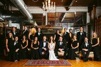 Black and Navy Bridal Party Chicago Wedding Nicodem Creative