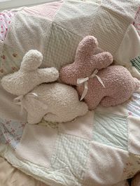 Add a touch of whimsy to your space with our Pink Bunny Pillow. Exclusive to The Christmas Market, our easter bunny pillow with a cute gingham bow boasts a soft aesthetic, making it perfect for your bedroom or lounge. It's the perfect addition to snuggle up with. (Hop to it and get yours now!)