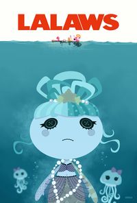 Here's the 6th in our series of summer blockbuster movie posters...with a sew cute twist. Can you guess which movie inspired this poster? #lalaloopsy #lalaoopsies #mermaid #waterlily #sharkweek #jaws #summermovie #blockbuster #parody #discoverychannel #ocean