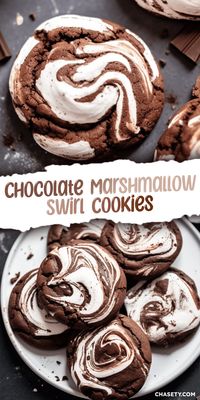 Chocolate Marshmallow Swirl Cookies [37 Minutes] - Chasety