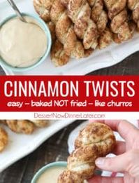 Cinnamon Twists {Cinnamon Breadsticks} | Dessert Now, Dinner Later!