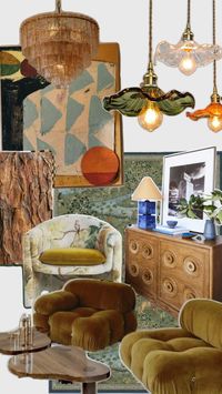 Mid century modern, eclectic pieces to curate the funky, living room of your dreams