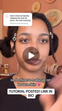 sky | makeup ♡ on Instagram: "the perfect makeup for prom!! tutorial out now on my YouTube, link in bio 💕💕

#makeup #chinesemakeup #douyinmakeup"