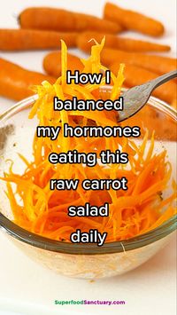 When it comes to what to eat to balance your hormones, carrots are the star of the show! Below is a tantalizing raw carrot salad recipe for hormone balance. A perfect salty snack or filling lunch/dinner side dish!