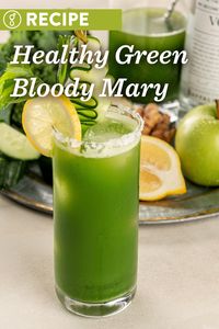 This green Bloody Mary is free from pre-made mixes and ingredients you can't pronounce. Just whole foods, coming together in a delicious, cold-pressed cocktail. | goodnature.com