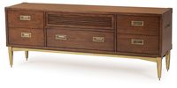 Durham Media Console, Walnut/Brass - Maison 55 - Brands | One Kings Lane