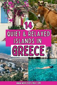 Here are the 14 best quiet Greek islands for a relaxing summer holiday. Off-the-beaten-track Greek islands away from all the tourist crowds. #europe #greece #greekislands | Where to go in Greece | Best Greek Islands | Places to Visit in Greece | Travel to Greece | Tinos | Sifnos | Aegina | Folegandros | Samothraki | Spetses | Sikinos | Lemnos | Kimolos | Milos | Antiparos