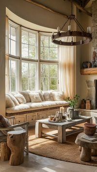 26+ Bay Window Seating Ideas for a Breathtaking Living Room View