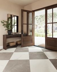 Leona 24x24 Matte Porcelain Tile in Amani Bronze