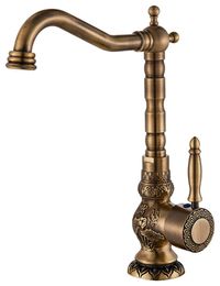 BathSelect Lucanian Antique Brass Bathroom Sink Faucet - Traditional - Bathroom Sink Faucets - by BATHSELECT