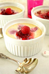 Raspberry Custard is an easy custard recipe to make. Gluten free, this raspberry or strawberry custard can be made ahead and refrigerated.