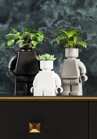 STL file Flower Pot Shaped Like a Le-go Minifigure 💐・3D print model to download・Cults