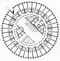 Araldo Cossutta, Credit Lyonnais Tower, Hotel Frantel, Typical Hotel Floor, Lyon, France, 1975-1976