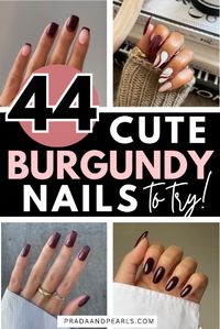 40+ Burgundy Nails You Need To Try This Season; winter nail designs! This includes burgundy nails acrylic, burgundy nail art, burgundy nail designs, burgundy nail ideas, burgundy nail polish, burgundy nails short, burgundy nails long, burgundy nail ideas acrylic and more! This also includes burgundy nails acrylic design, burgundy nails designs, burgundy nails with design, burgundy nails fall, winter nails, winter nail ideas and more! #burgundynails #burgundynailart #fallnails #winternails