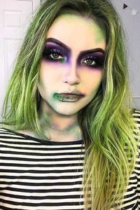 Easy Beetlejuice Makeup for Women