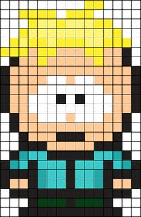 Butters South Park Perler Bead Pattern | Bead Sprites | Characters Fuse Bead Patterns