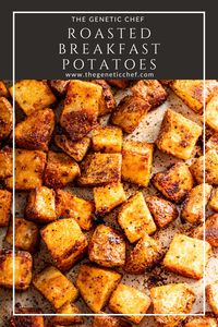 If you’re looking for perfectly seasoned, crispy, fluffy potatoes that you can enjoy as a meal in itself, as a side, or as a base for your favorite version of egg, then here it is. I present to you - perfectly roasted breakfast potatoes. #breakfastpotatoes #potatoes #roastedpotatoes #breakfastideas #easyrecipe | @thegeneticchef