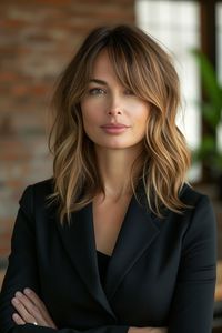 Elevate your style with chic layered mid-length haircuts featuring sleek side bangs for a modern look. Check out alluring medium layered haircuts with side bangs for your next fabulous hairstyle!